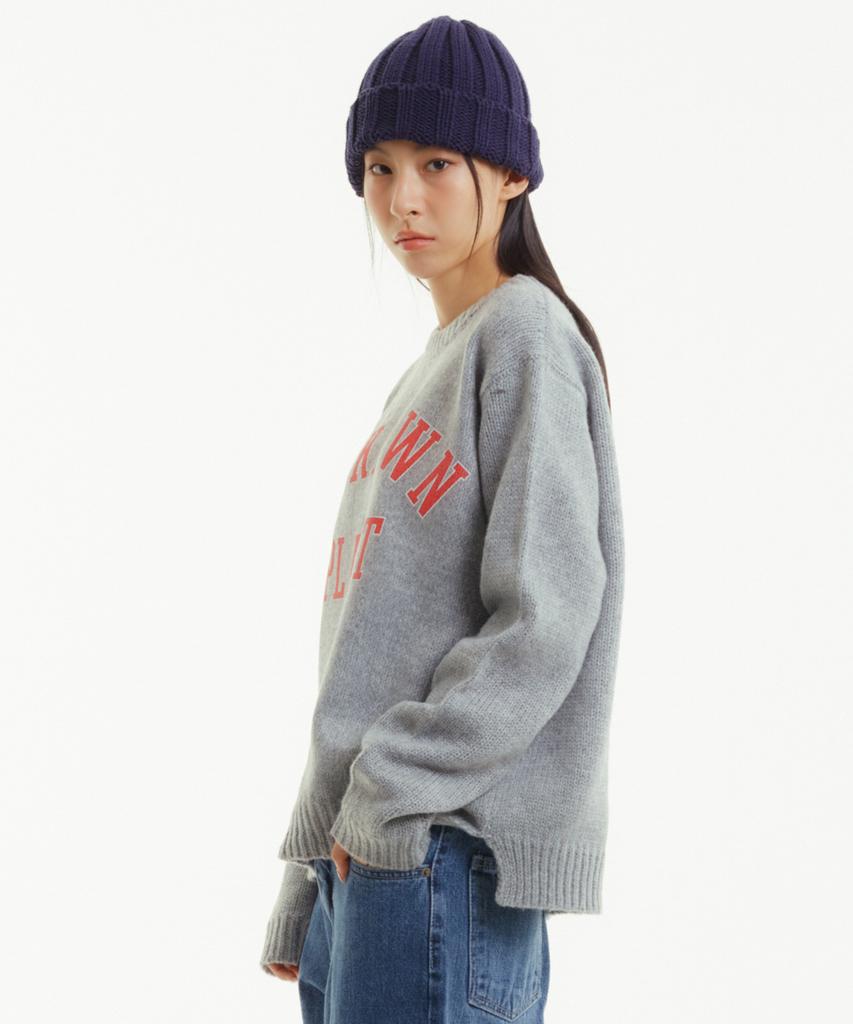 UNKNOWN PLANET Varsity Logo Knit Melange
