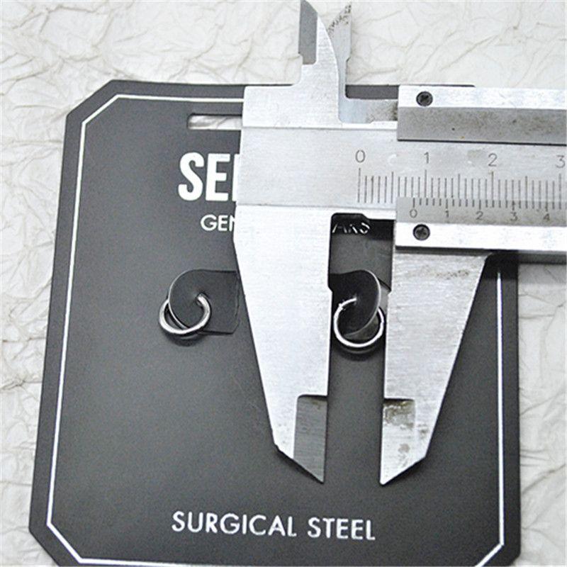 Qingdao Kanila Foreign Trade Jewelry European and American Niche Surgical Steel Material Anti-Allergy Ear Piercing Daily Earrings Silver Diameter Is about 8mm