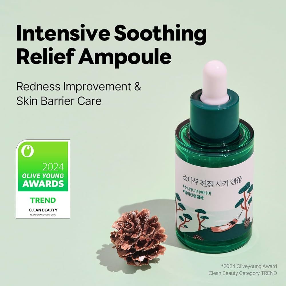 ROUND LAB Pine Calming Cica Ampoule 30ml/ Calming, Nourishing, Moisturizing, Korean Cosmetics, Kbeauty