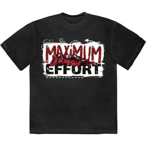 Marvel Comics Unisex Adult Maximum Effort Deadpool T-Shirt