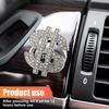 Bling Dollar Car Push Start Button Cover with Rhinestone, Anti-Scratch Engine Start Stop Button Cover Ignition Switch Protective Cap – Universal