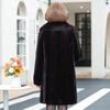 Women Faux Fur Coat Winter Faux Mink Fur Hooded Black Outerwear Overcoat Ladies Zipper Lightweight Large Size Clothing 5XL