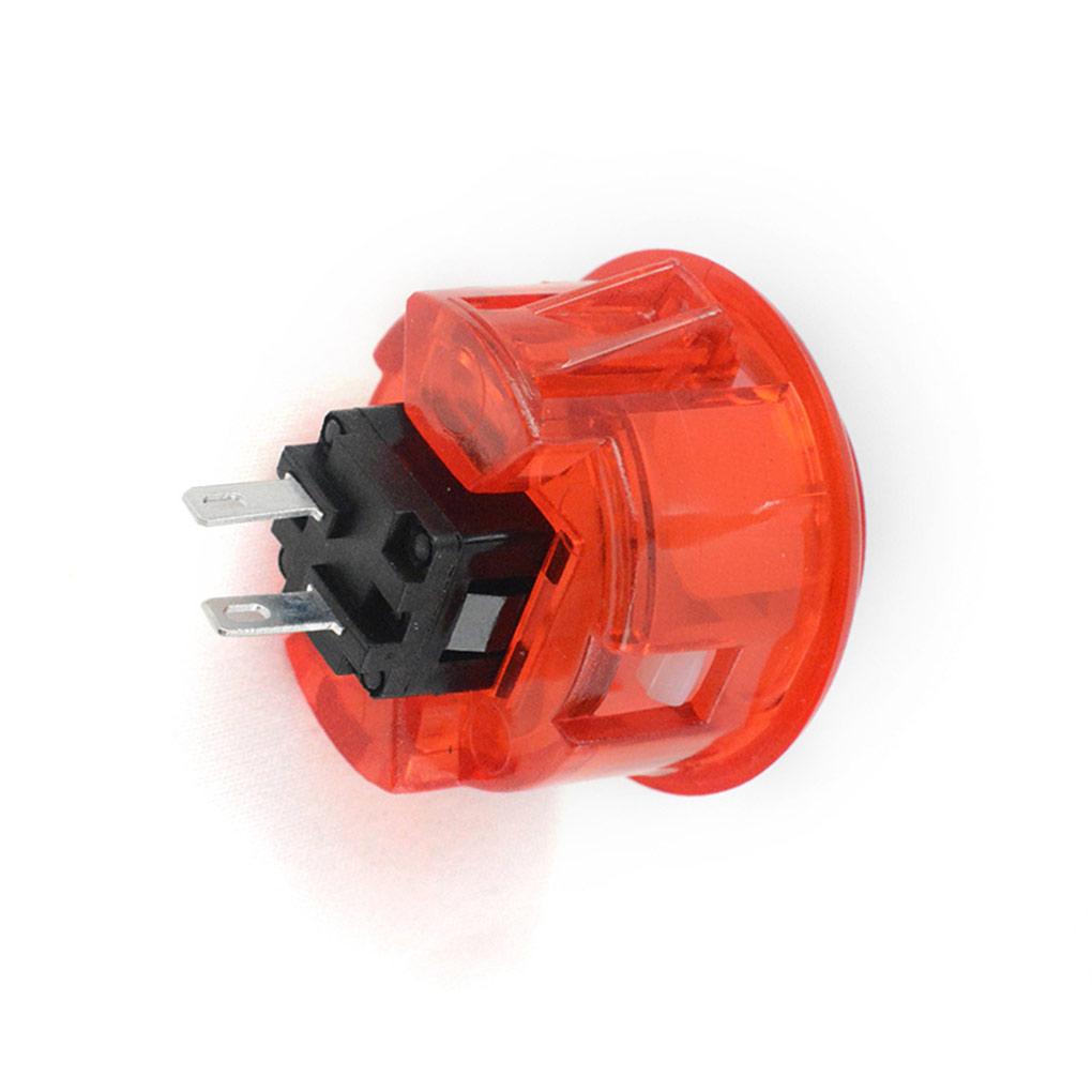 

Push Button Game Machine Transparent Fittings Console Raspberry Colorful Switch Start Parts Cabinet Ade Self-Assembly красный