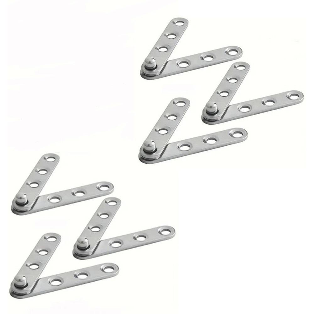 

6 pcs Heavy-Duty Pivot Hinge Stainless Steel Rotating Concealed Hinges Cabinet Hinge Furniture 6x1.1cm