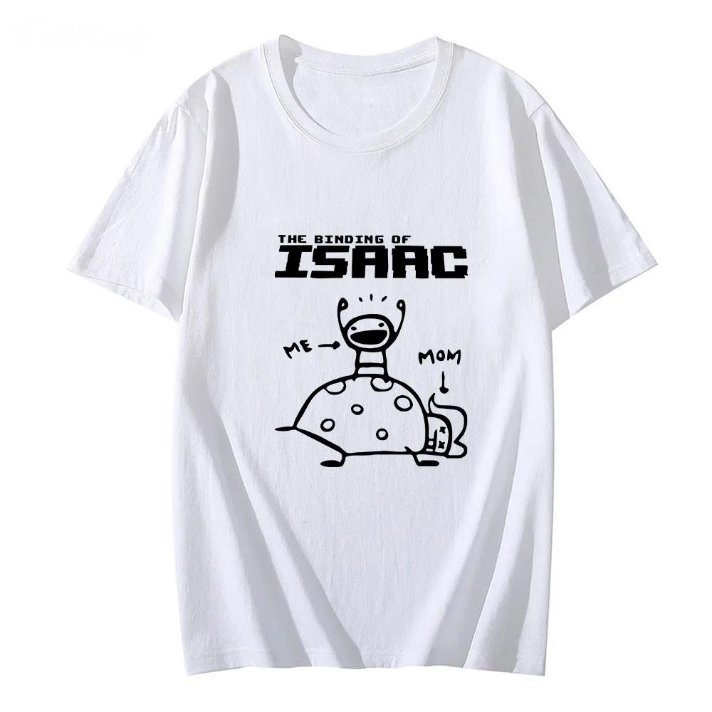 

The Binding of Isaac Cartoon Tshirts Women Anime Letter Printed Tops Tees Fashion Unisexga Spring and Summer Slight Strech Y2K Top S