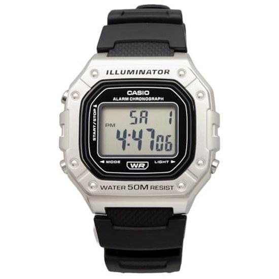 CASIO Standard Digital Wristwatch W-218HM-7AV Mens Womens Cheap Chipukashi Silver Metallic Overseas Model