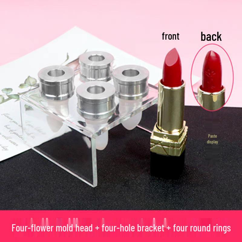 DIY 4-Cavity Lipstick Mold - 12.1mm Diameter, Silicone Pacifier & Chocolate Baking Mold