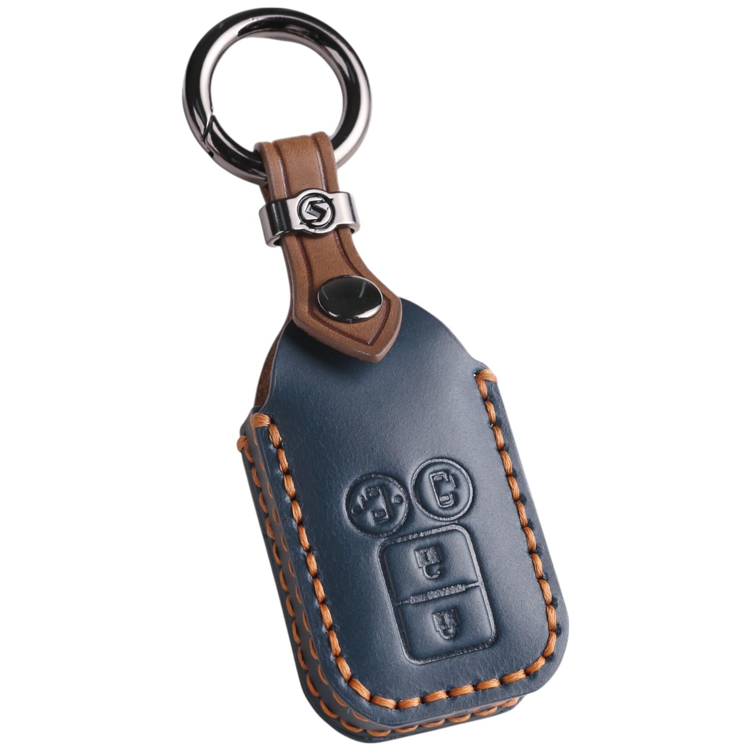 

Suzuki Jimny Nodoma JC74W Key Front New Jimny 64 Spacia Custom Key XBEE Genuine Leather Smart Key Custom Dress Up Blue 4 [smasol] Cover, End, Series,