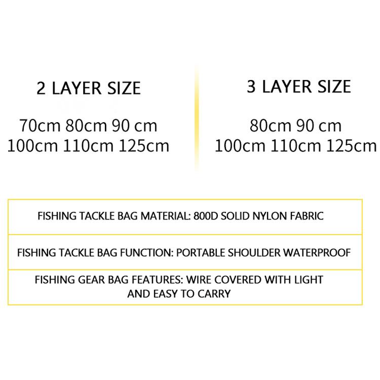 Saci de pescuit portabil multifuncțional Pânză 110/120CM Saci pentru undiță Cutie de depozitare cu două/trei straturi pentru Pesca XA143G