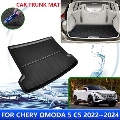 Car Trunk Mats for Chery Omoda 5 C5 Fownix FX 2025 2025 2025 Storage Carpet Tray Pads Rear Luggage Cargo Liner Covers Accessorie