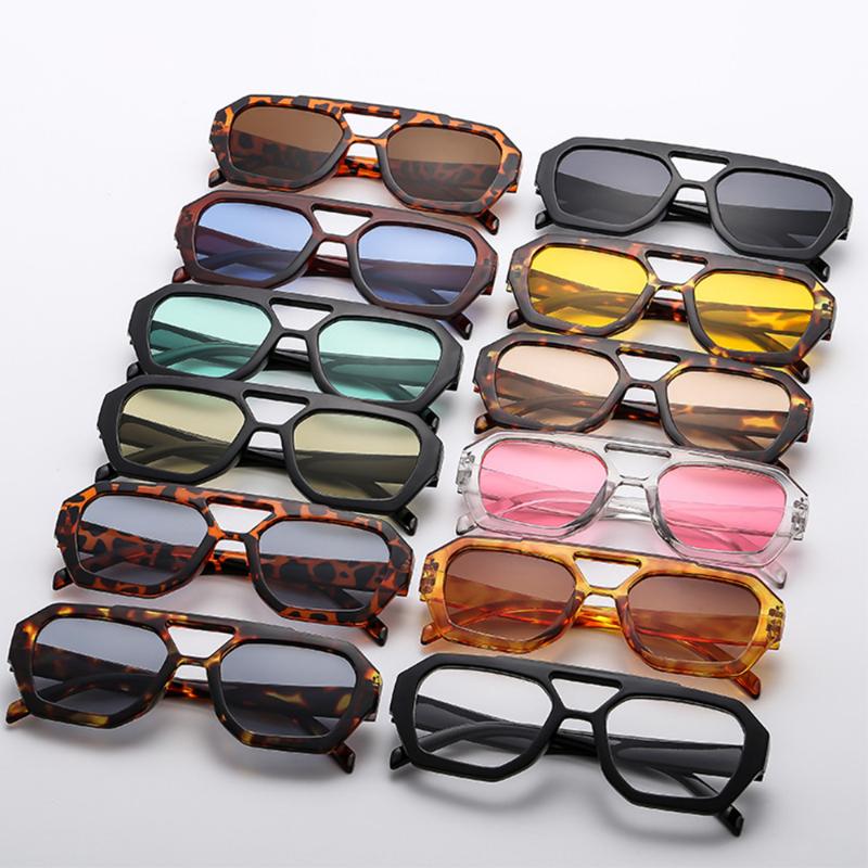Retro Double Bridges Women Pilot Sunglasses Fashion Shades UV400 Men Trending Sun Glasses