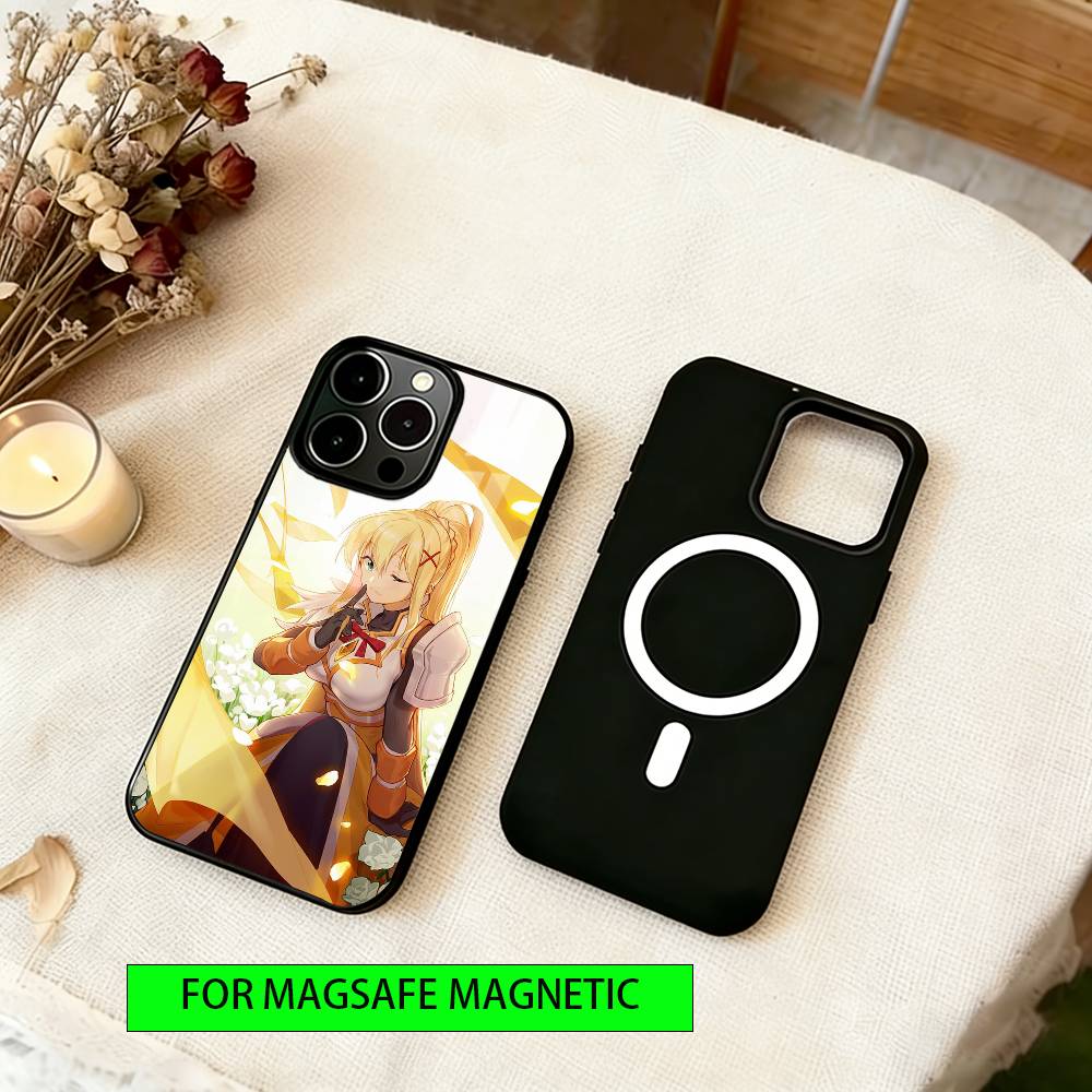 Konosuba Phone Case For iPhone17,16,15,14,13,12,11 Plus,Pro Magnetic with Magsafe Wireless Charging