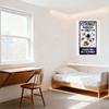 Astronaut Parking Only Metal Tin Sign with Cosmic Pattern, Funny 'Violators Will Be Mooned' Space Themed Sign for Home Bar Man C