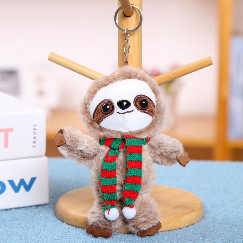 Sloth Doll Pendant Keychain Small Doll Bag Jewelry Plush Toy Birthday Gift Cute Doll