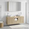 Bathroom Cabinet Set 4 pcs Sonoma Oak 103.5 x 15.5 x 70 cm