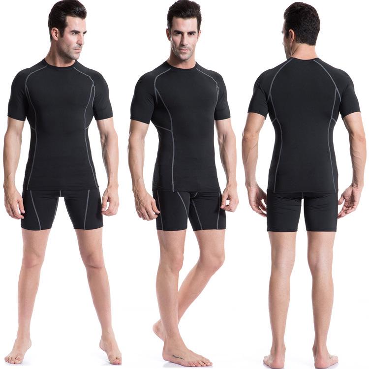 Men's Pro Performance Compression T-Shirt - Elastic, Sweat-Wicking, Quick-Dry, Short Sleeve 1008