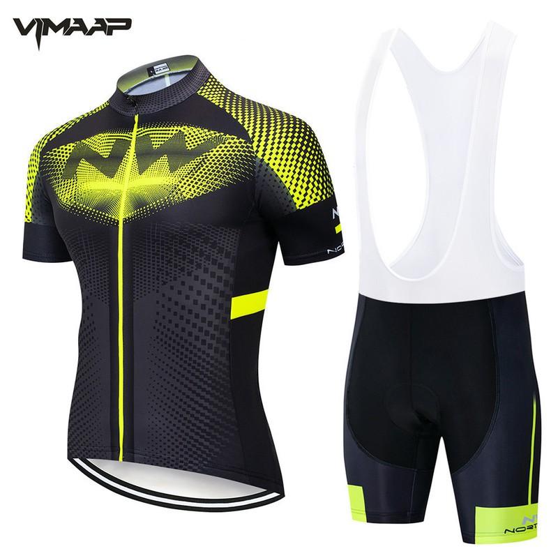 Mens Cycling Jersey Set Short Sleeve Breathable Quick-Dry Bike Top Road Mountain Biking Outdoor Sports