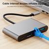 4 in 1 Docking Station TYPE-C to RJ45 100M HDMI USB3.0 PD Interface Hub Adapter