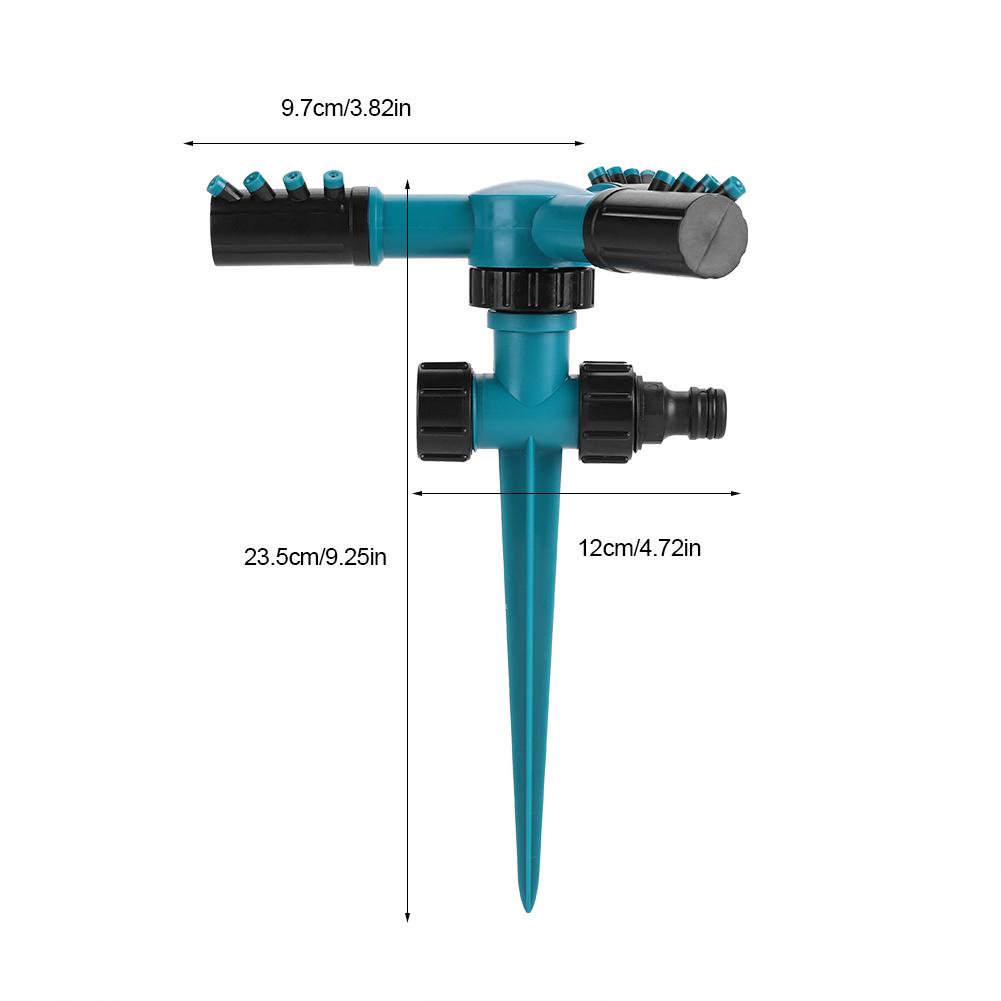 360 degrees  Rotating Lawn Sprinkler with 3 Arms   Automatic Garden Watering Irrigation Tool