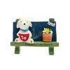 Cartoon Dog Cute Flower Bench Reading Scene Model Ornament For Shooting Props