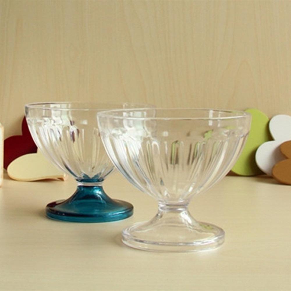 

Plastic Ice Cream Dessert Cups 250ML Red Wine Goblet Reusable Mousse Cup Party Supplies зелений