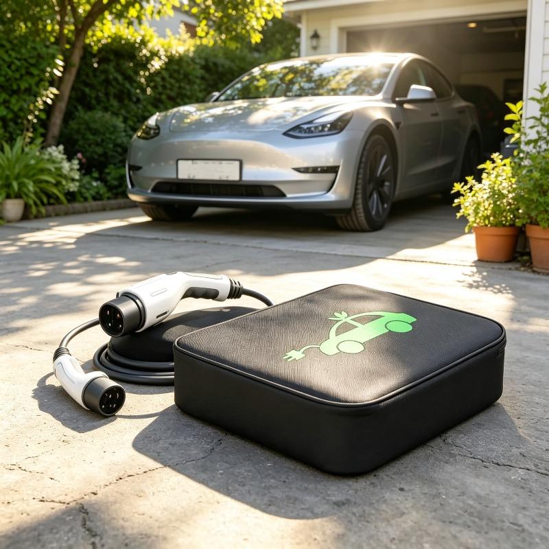 Waterproof Electric Car Charging Gun Bag Electric Vehicle Charging Gun-Storage Bag Oxford Cloth Rechargeable Gun Organizer Bag