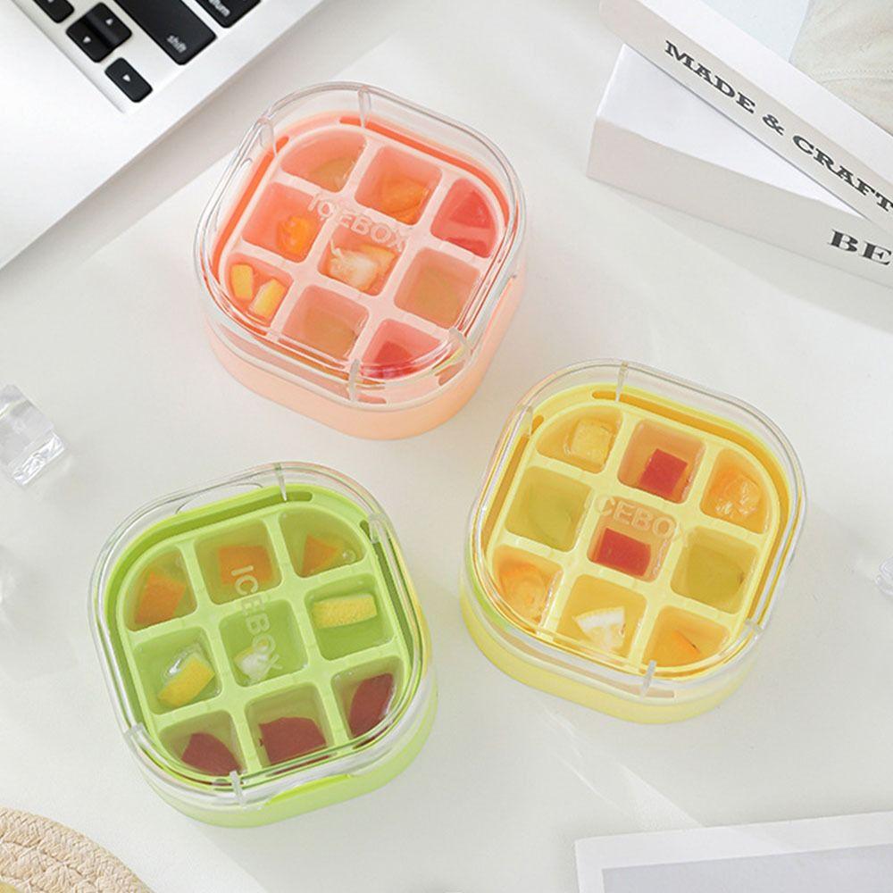 New 9 Grids Ice Mould Mini Press Ice Cube Maker Ice Compartment Party Home Summer Supplies