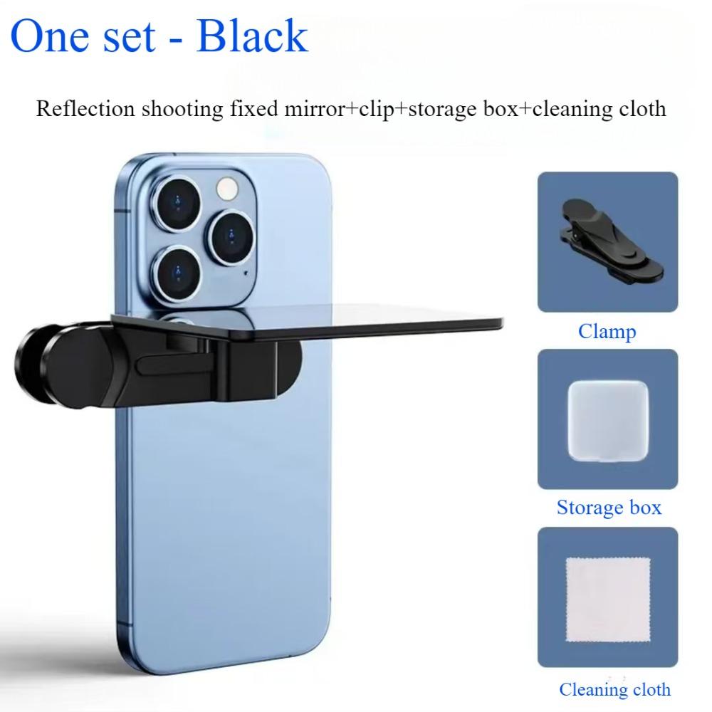 

Sky Mirror — незаменимый помощник в путешествии, инструмент для зеркальной фотографии для игр, профессиональной съемки отражений и модифицированный держатель для телефона. чёрный