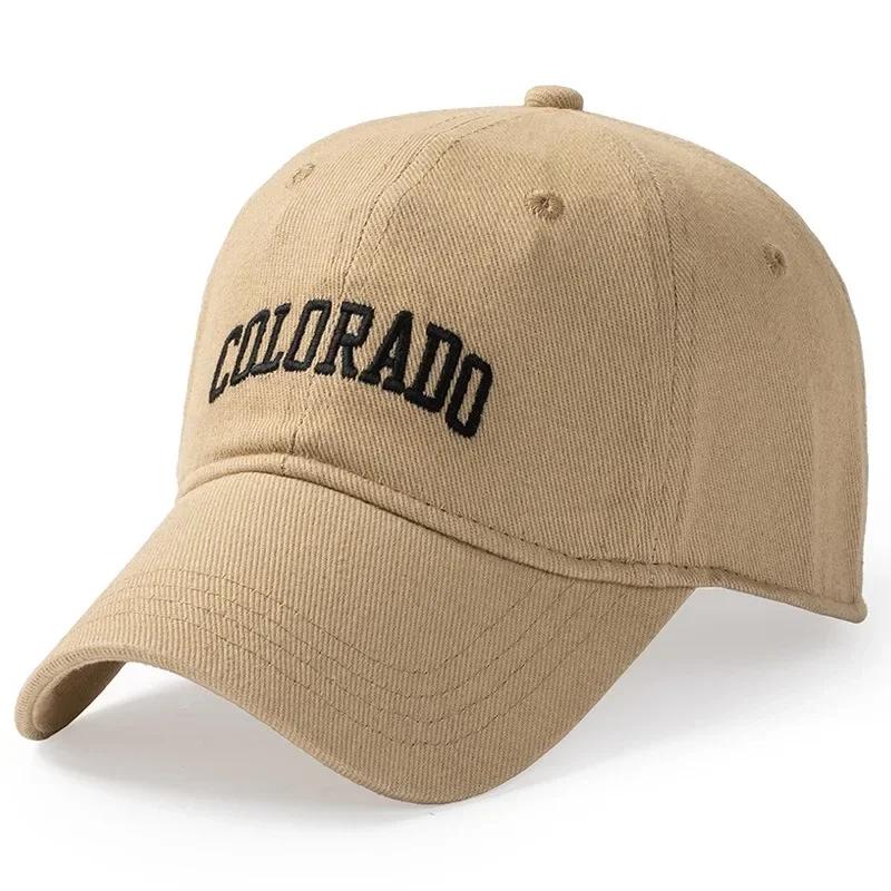 Deep Crown Wide Brim Large Size Baseball Cap Solid Color Versatile Letter Embroidery Breathable Sports Hat Adjustable Stretch Fit
