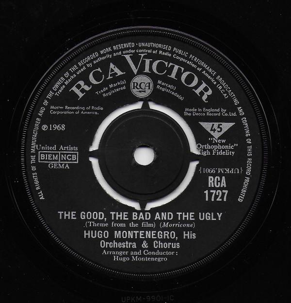 

7inch Record HUGO MONTENEGRO, HIS ORCHESTRA & CH - The Good, The Bad And The Ugly RCA1727 RCA Victor 1968 UK Jazz Used