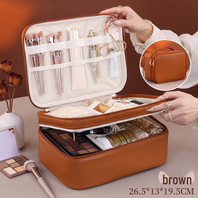 Waterproof Multifunctional PU Makeup & Toiletry Bag with Large Compartment Storage