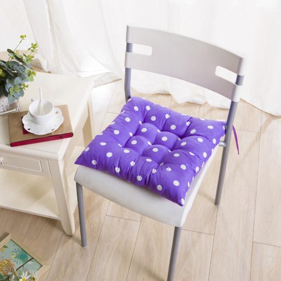 Square Polka Dots/Square Grid Tie On Chair Cushion Seat Mat Home Office Decor