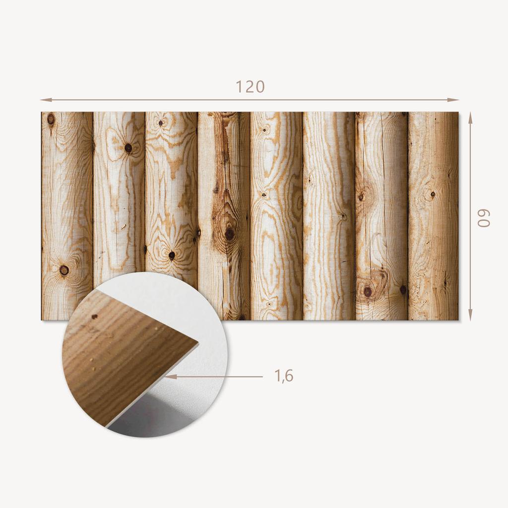 Self-Adhesive Vinyl Printed Panel 120X60 Cm Boards with Natural Grain
