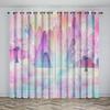 Cherry Blossom Design Curtain Flowers Trees Landscape Sunshade Curtain Living Room Bedroom Home Decoration Thin Curtain 2 Pieces