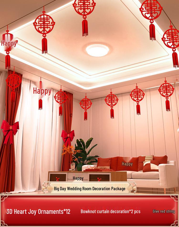 Wedding Room Decoration Set for Bride and Groom's New Home