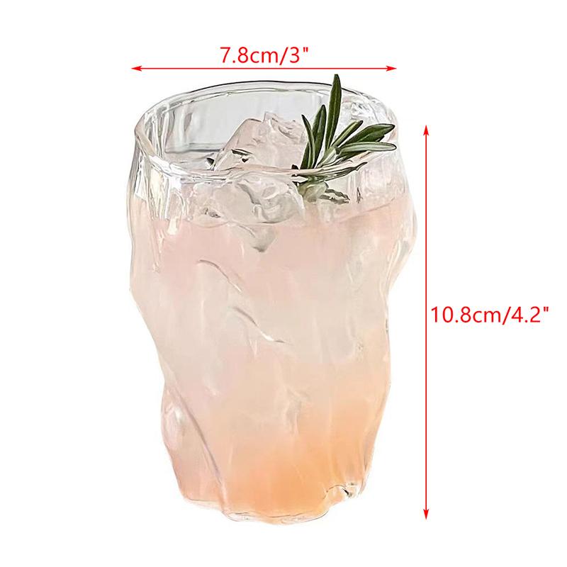 Transparente Kaffeetasse, Cocktailgläser, vertikale Maserung, Phnom Penh-Glas, Wassertasse, Safttasse, Kaffee, Whiskytassen