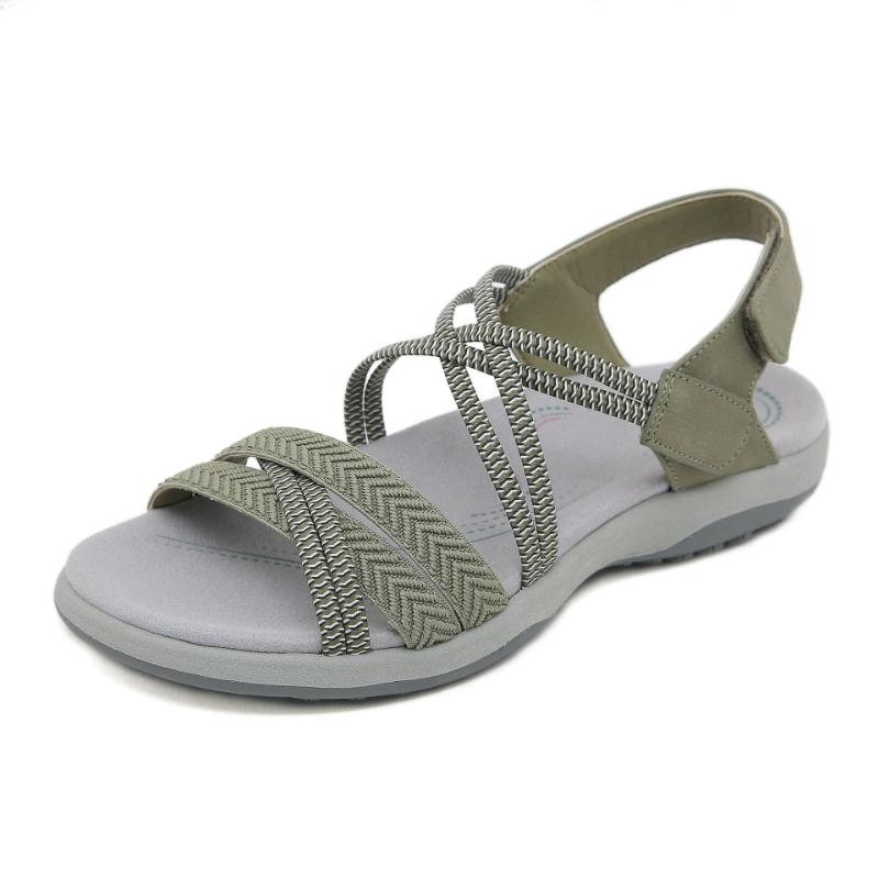 Fashion New 2025 Sports Sandals Rubber Velcro Large Size Women's Shoes Casual Comfortable Breathable Simple Summer Middle-Aged People