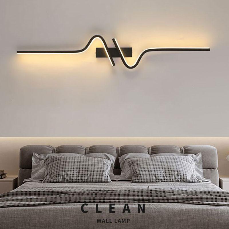 Moderne LED Wandleuchten Wandleuchten für Sofa Hintergrund Innen Schwarz LED Wandlampen Treppen Zuhause Innenleuchte AC85-265V