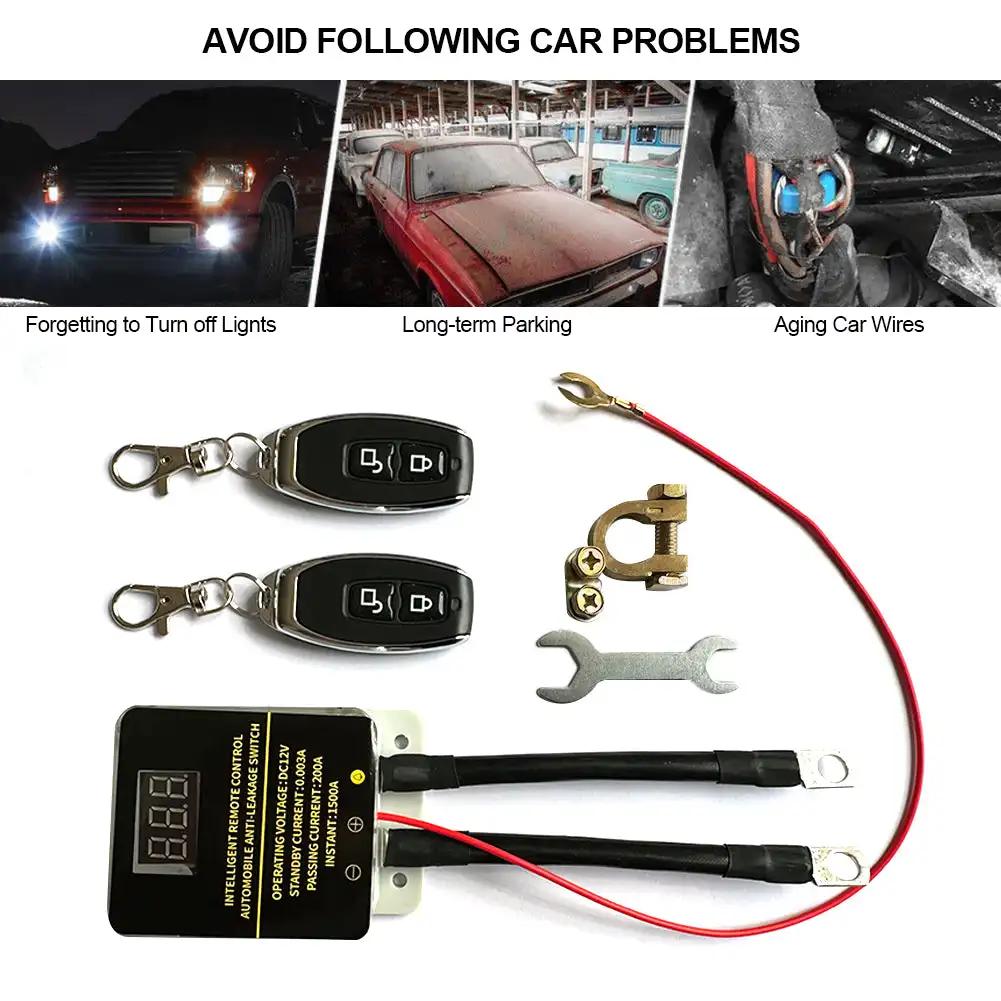 12V Car Battery Cutoff Switch Universal Wireless Remote Protectio Isolator Display Leakage Disconnect Relay Control Battery