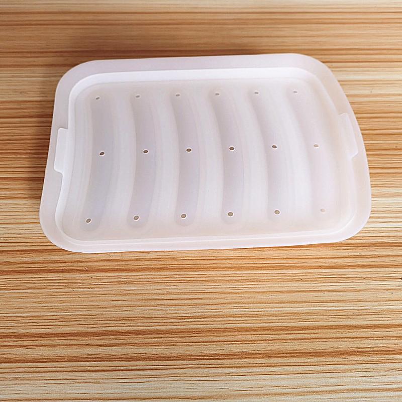 Sausage Maker Mould 6 Cavity Silicone Diy Ham  Dog Making Moulds With Lid Household Sausages Cake Baking Tool Molds