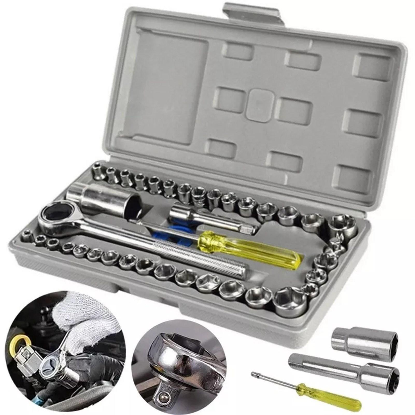 

40 шт. Набор из 40 отверток с храповым механизмом, набор насадок для ремонта из углеродистой стали