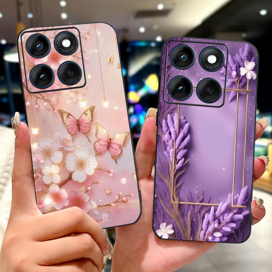 Etui do Motorola Edge 60 Pro Luksusowe Pokrowiec Malowany Motylem Miękki Pokrowiec TPU na Telefon Dla Motorola Edge 60 Fusion Egde60 Pro 60S Torby