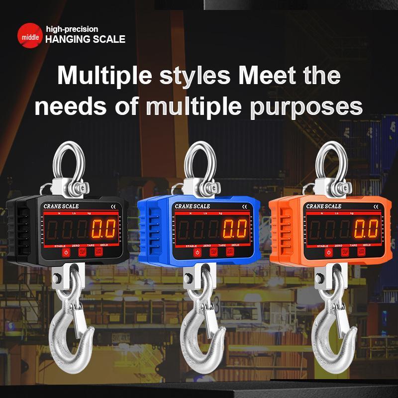 2000kg Wireless Handheld Electronic Crane Scale - High Precision, Portable, Direct-Reading 2t Hook Scale
