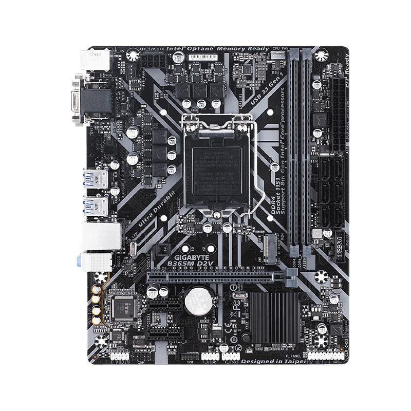 GIGABYTE B365M-D2VX-SI Motherboard, LGA 1151, DDR4, Unterstützt CPUs der 6. bis 9. Generation und E3V5.
