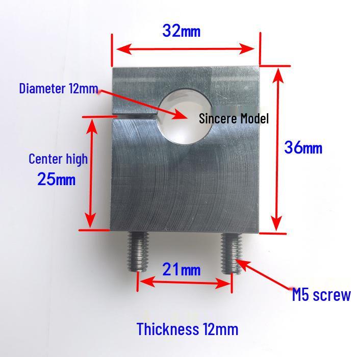 Double Hole Aluminum Alloy Tube Clamp - Air Line Panel Bracket for 1/4, 3/8, 1/2 Inch