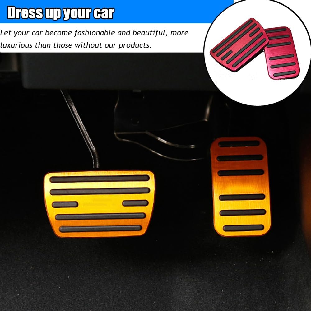 Kakash Custom Interior Accessories for Honda 10th Civic 2016-2021 11th Civic 2022 2023 aluminium alloy Gas Accelerator Pedal Covers,Anti-Slip No