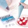 14/26/33pcs Silicone Kitchen Accessories Icing Piping Cream Pastry Bag With Stainless Steel Nozzle Diy Cake Decorating Tips Set