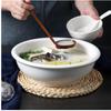 SIFAR 8-inch Pure White Ceramic Soup Bowl