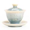 Crystal Glaze Sancai Cover Bowl Gongfu Tea Set Anti Scald Ceramic Gaiwan for Chinese Tea Ceremony Home Use Handmade Gift