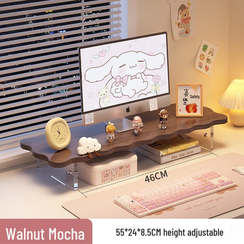 Monitor Riser and Keyboard Tray Combo Stand